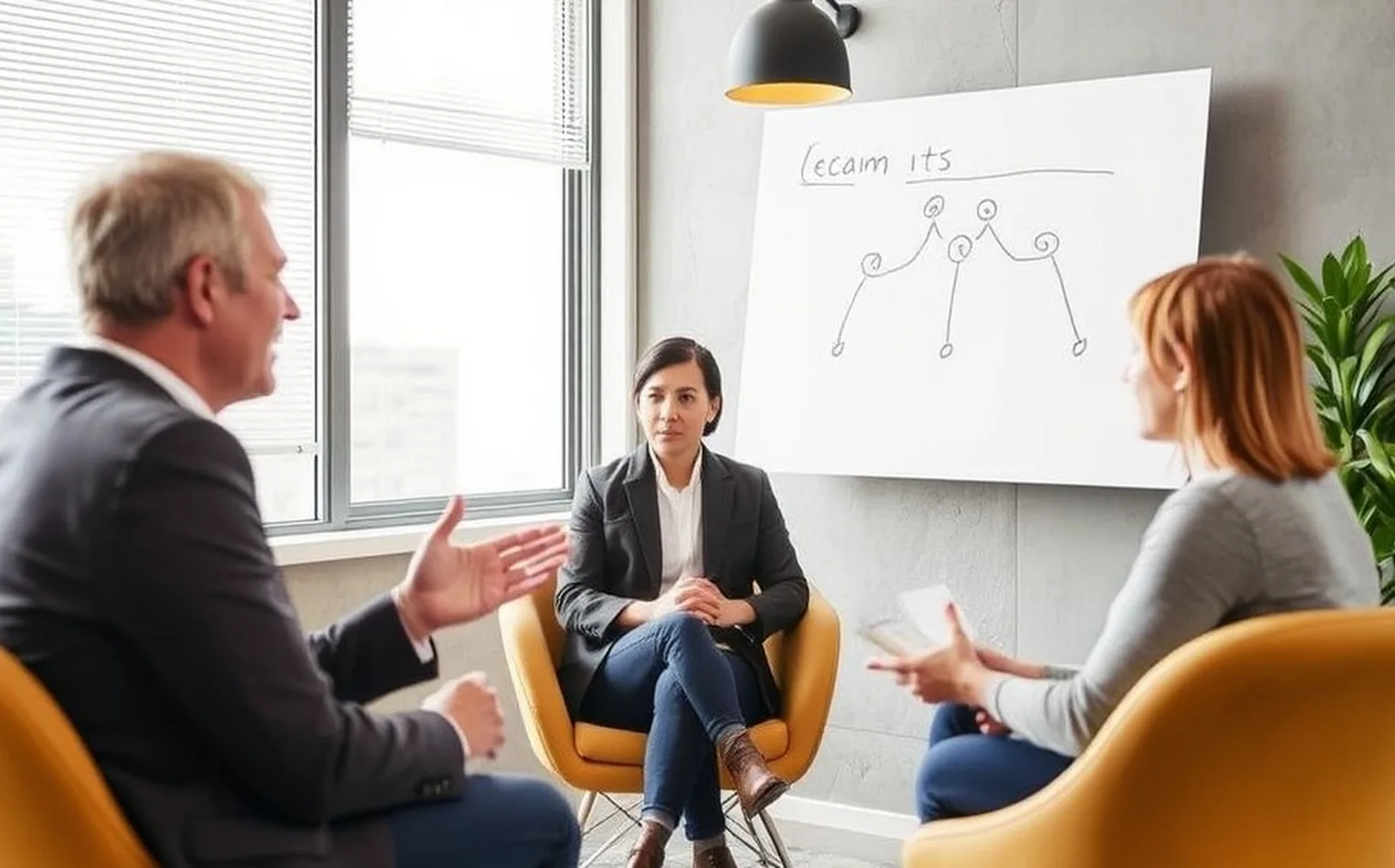 Leadership coaching session in crisis management